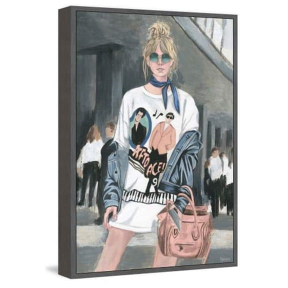 Laid Back Chic Floater Framed Painting Print on Canvas