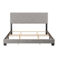 thumbnail image 3 of CorLiving Celeste Modern Upholstered Adult King Bed Frame with Headboard, Box Spring Required, Light Grey, 3 of 7