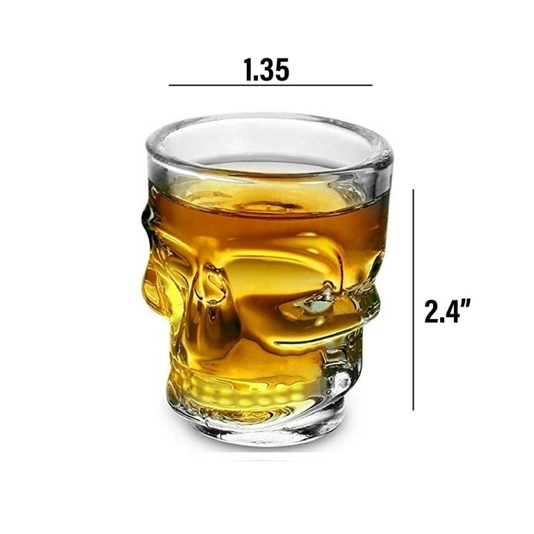 Spooky Skull Goblet Halloween Party Transparent Whiskey Glass Cool Drinking  Cup