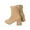 Khaki, variant on Aueoeo Women's Winter Boots, Women's Ankle Boots Chunky Heel Boots Stylish Low Heel Short Fall Booties with Side Zipper