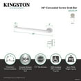 thumbnail image 4 of Kingston Brass GB1236CS Made To Match 36-Inch x 1-1/2-Inch O.D. Stainless Steel ADA Grab Bar in Brushed, 4 of 5
