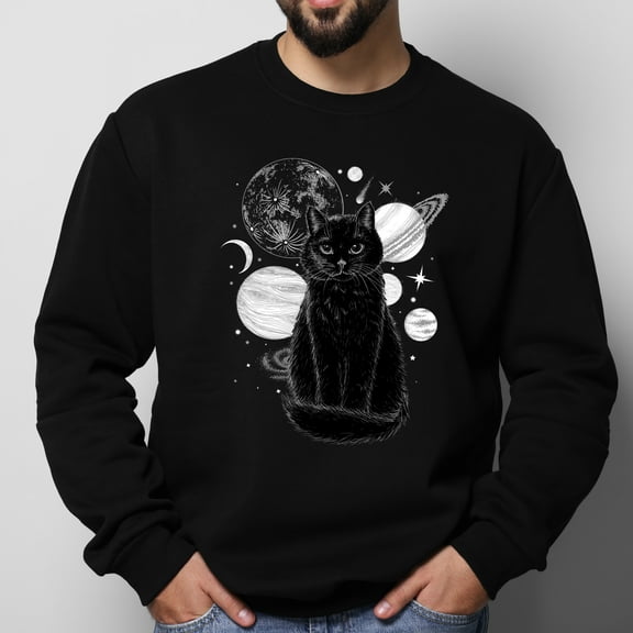 Color Men's Base Layer Round Neck Sweatshirt Black Long Sleeve,Sizes S-2XL