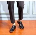 thumbnail image 5 of Santimon Black Dress Shoes for Men Classic Lace-up Derby Shoes Formal Business Oxford Shoes US 5.5, 5 of 8