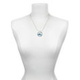 thumbnail image 3 of Delight Jewelry Silvertone Royal Blue ''Big Sister'' with Heart Gymnastics Ring Charm Necklace, 18", 3 of 4
