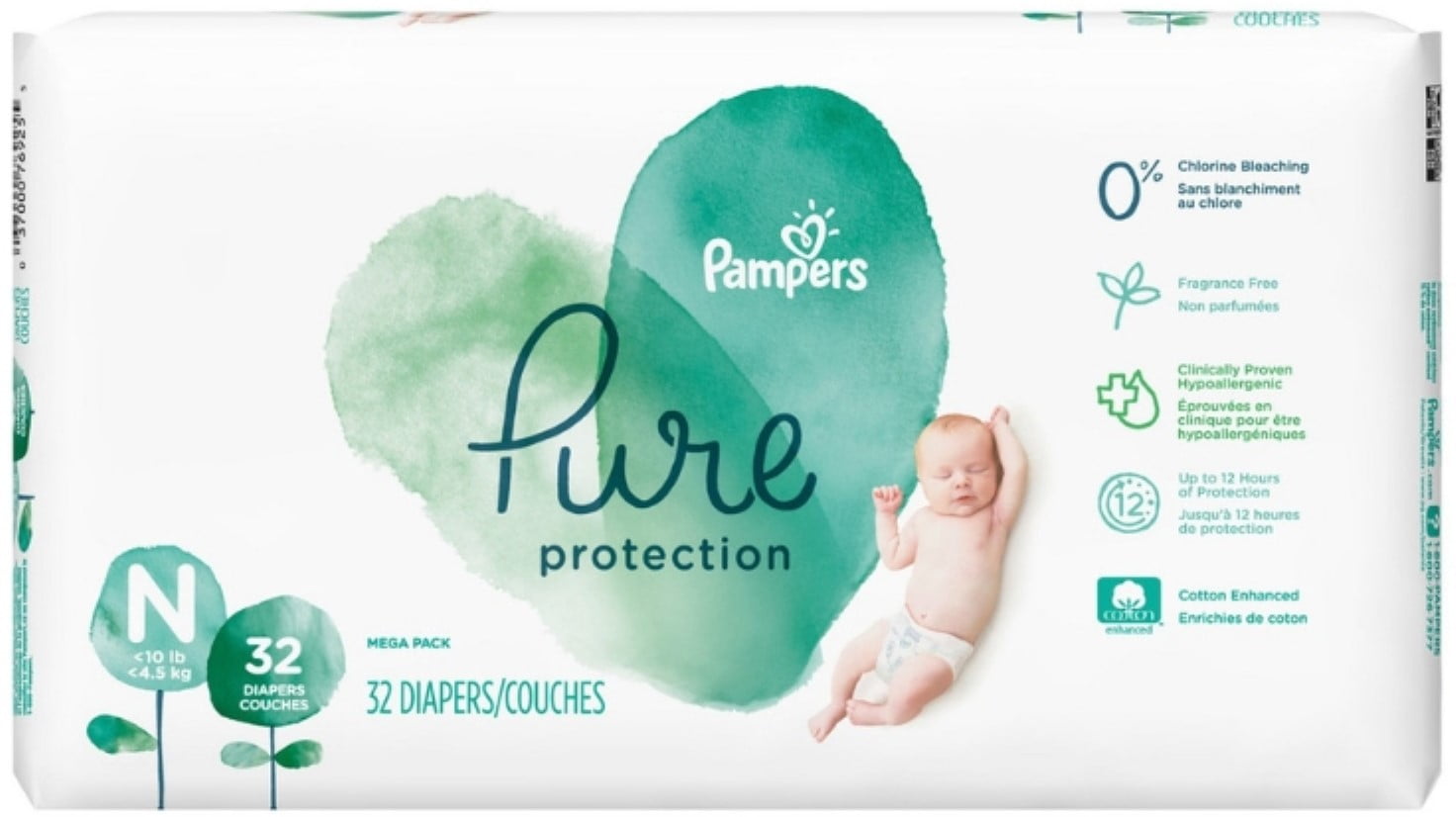 Pampers Pure Protection Diapers Mega Pack - Newborn (32ct) – BrickSeek