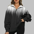 thumbnail image 3 of Dyegold Womens Oversized Half Zip Pullover Long Sleeve Sweatshirt Quarter Zip Trendy Hoodie Ouffits Teen Girls Fall Clothes, 3 of 6
