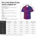thumbnail image 5 of Pofeuu Leopard Neon Rainbow Gradient Print Hawaiian Shirt for Men Sleeves Casual Button Down Summer Beach Dress Shirts T-Shirts,3X-Large, 5 of 7