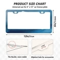 thumbnail image 2 of Aluminum License Plate Frame 2 Pack Car Exterior Accessory Car Tag Holder for Front Rear Plates Cars Decor Abstract Blue and White Butterfly, 2 of 7