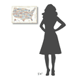 thumbnail image 4 of Global Gallery's 'US City Map' By Michael Mullan Stretched Canvas Wall Art, 4 of 4