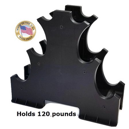 3 Tier Dumbbell Rack by CHOICE, MADE in USA, Hex Dumbbell Storage, Rack