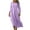 Purple, variant on Tea Length Dresses for Women Formal Women's 3/4 Sleeve Maxi Dress Round Neck Pleated Casual Loose Cotton Linen Summer Flowy Dress with Pockets for Loungewear Green L