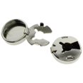 thumbnail image 1 of Transemion Round Men Cufflinks Cuff Button Covers 2 Suit Gift Business Pieces Men Silver 15mm Diameter 1Set, 1 of 6