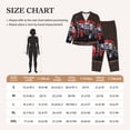 thumbnail image 4 of Salouo red tractor Pattern Women's Pajamas Set Long Sleeve Button Down Sleepwear Soft Pj Lounge Sets for women 2 Piece Pjs Set with Long Pants-Medium, 4 of 7