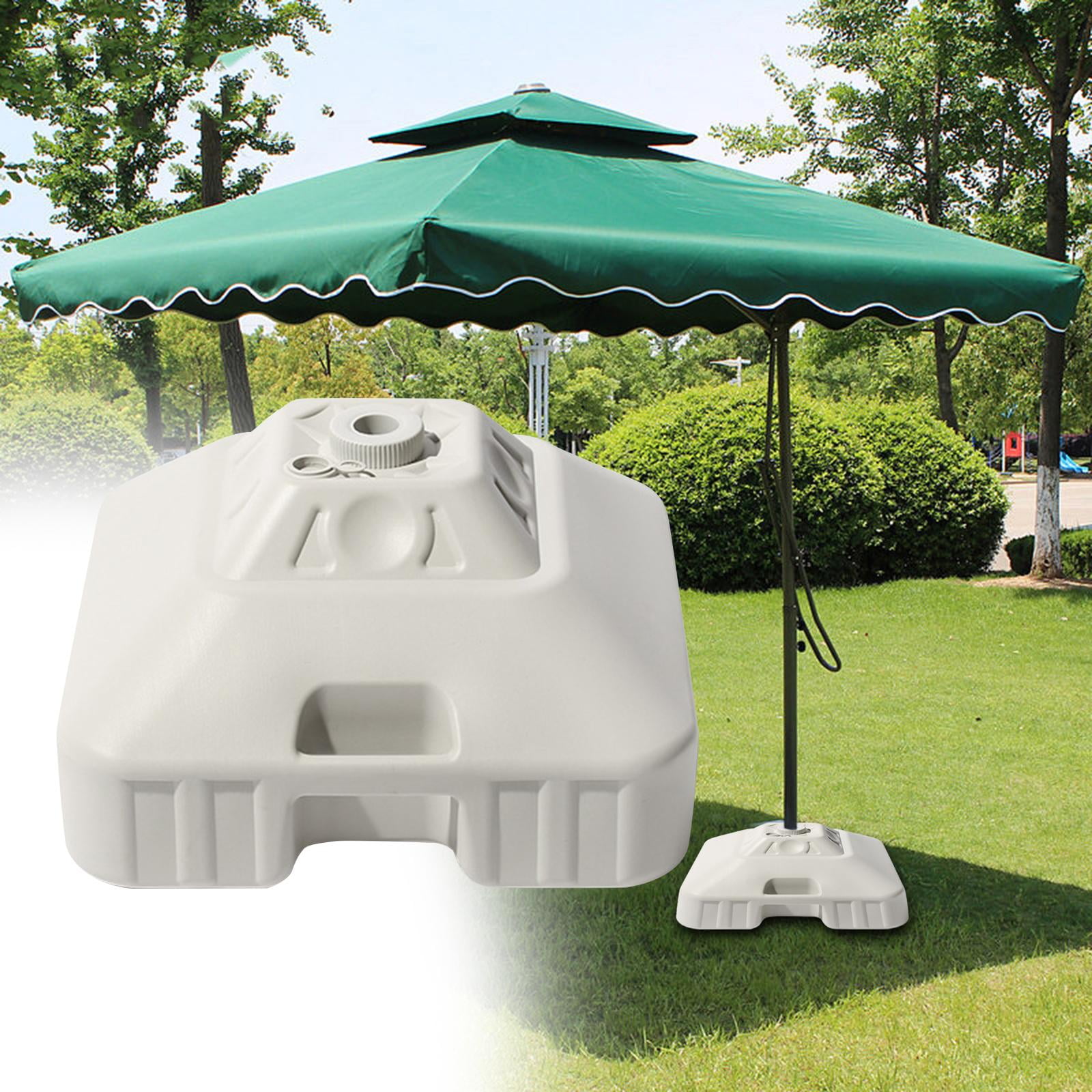 Aymzbd Umbrella Base Stand Beach Umbrella Stand 30L Weight Shelter Patio Umbrella Stand White
