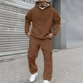 thumbnail image 4 of Letdown Men's Sweat Suit 2 Piece Outfit Casual Solid Sports Jogging Tracksuits Set 2025 2026 Gym Sweat Suits Athletic Tracksuit Outfits (Coffee,XL), 4 of 10