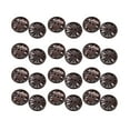 thumbnail image 1 of 50 Pieces Wood Button Round Hallow Portable Solid Color Stylish DIY Replacement Sweater Shirt Sewing Fastener Snap Dark Coffee, 1 of 10