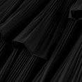 thumbnail image 3 of Idoravan Pleated Skirts for Women Plus Size Womens Pleated Gauze Knee Length Skirt Adult Dancing Skirt Black, 3 of 3