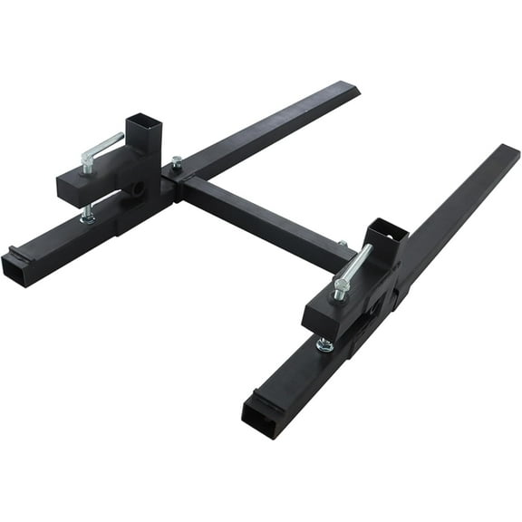 ALL-CARB 60 Pallet Forks, 2000 lbs Clamp on Pallet Forks, Heavy Duty Tractor Forks with Adjustable Stabilizer Bar Tractor Bucket Forks