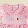 thumbnail image 4 of Toddler Baby Girls Clothes For 2t 3t 4t 5t 6t Girls Cute Summer Short Sleeve T Shirt Tops Shorts Clothes Sets Baby Girls Outfits 7t Children,Comfy 5-6 Years, 4 of 6