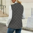 thumbnail image 6 of RYRJJ Puffer Vest Women Fall Winter Quilted Jacket Zip-Up Sleeveless Warm Outwear Vests Lightweight Collarless Coats with Pockets(Gray,XXL), 6 of 9