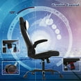thumbnail image 6 of BestOffice Massage Gaming Chair - Ergonomic PU Leather , Lumbar Support Office Chair for Girls，White, 6 of 7
