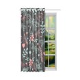 thumbnail image 2 of MKHERT Dragonfly and Flowers Thermal Insulated Blackout Window Curtain Kitchen Curtain 52x84 inch, 2 of 3