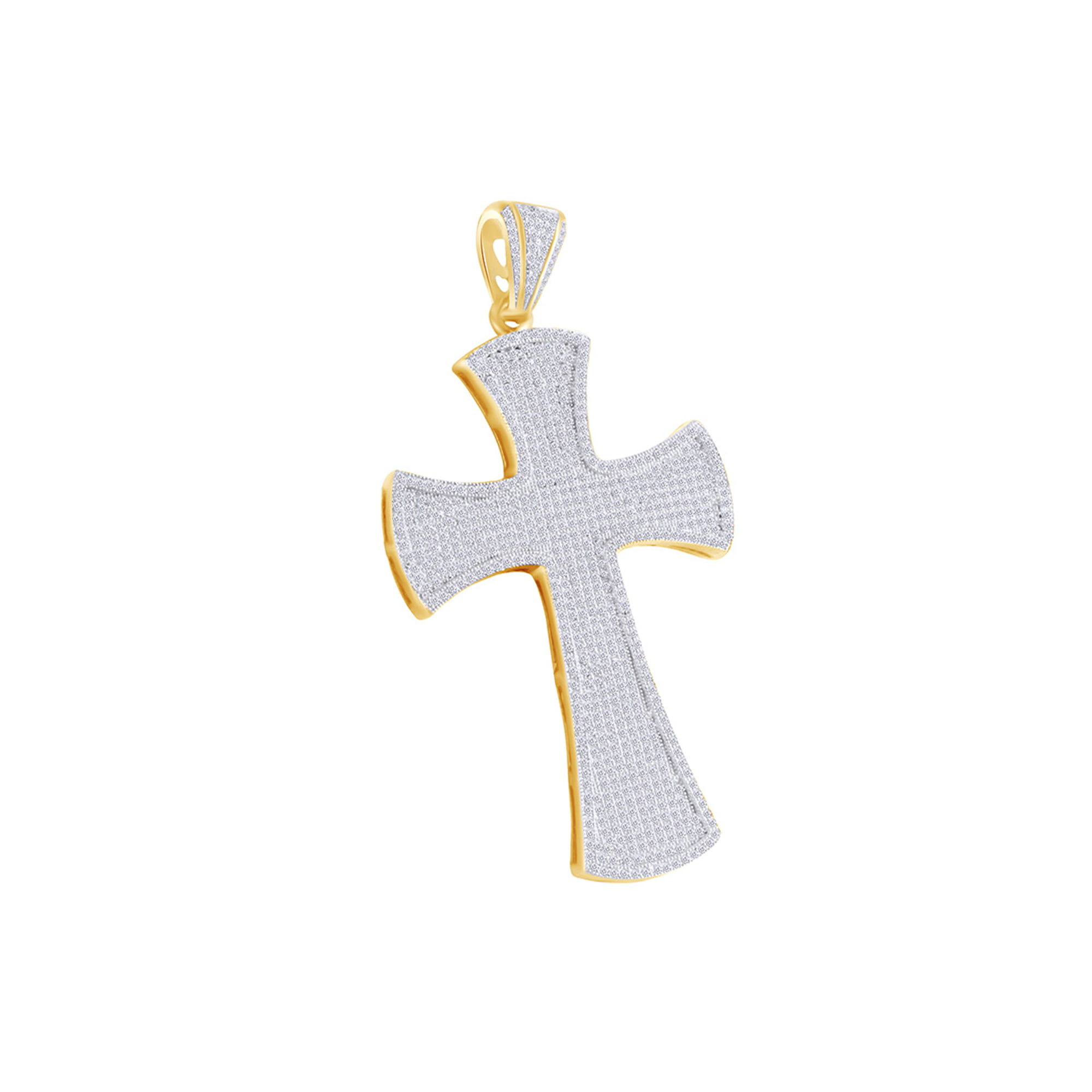Details about  / 10KT Yellow White Gold Cross Religious Charm Pendant Mens Womens Small Tiny
