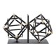 thumbnail image 1 of Paquete de 2 estanterías geométricas decorativas con forma cúbica, sujetalibros decorativos compatibles con libros u organizador ligeros, 1 of 3