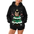 thumbnail image 4 of Afdoent Pet Carrier Hoodie Women Men Christmas Sweatshirt with Front Pocket Carry Pouch for Small Dogs and Cats Funny Holiday Graphic Hooded Sweatshirt, 4 of 5