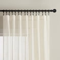 thumbnail image 2 of Cortinas transparentes Joydeco de lino blanco de 183 cm de largo para sala de estar, 2 of 8