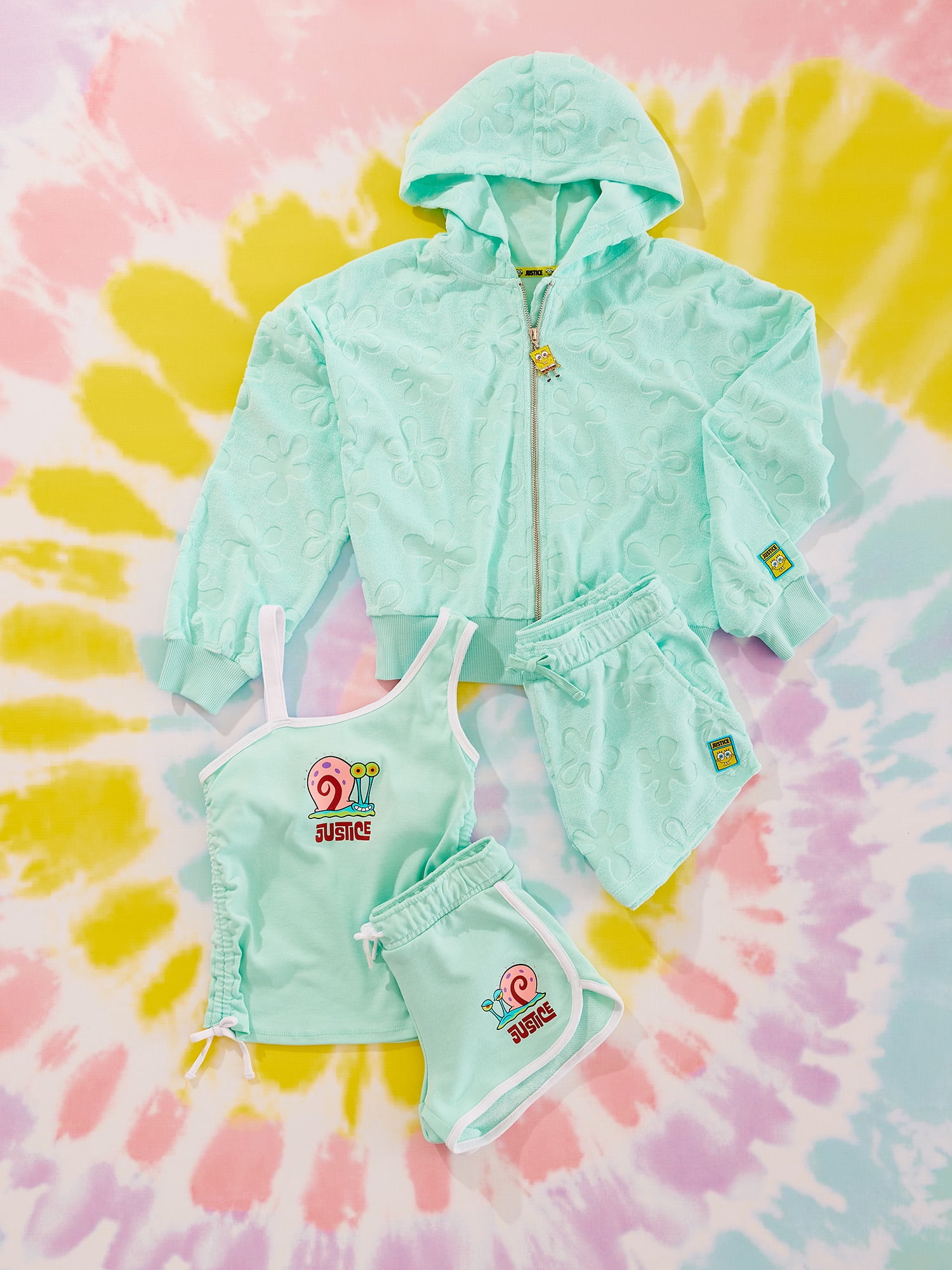 SpongeBob X Justice Girls Jacquard French Terry Short, Sizes XS - XLP