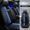 thumbnail image 2 of Maidao Car Seat Covers Leather Set Universal for SEAT for Ateca/Cupra 2016-Present 5 Seats Waterproof Front Rear Cushion Protector Black and Blue, 2 of 9