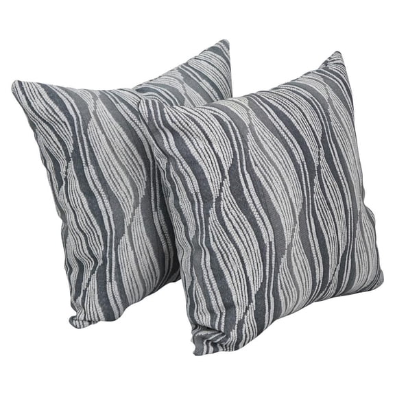 17-inch Jacquard Throw Pillows with Inserts (Set of 2) 9910-S2-ID-084