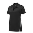 thumbnail image 5 of Sport-Tek Ladies Contrast PosiCharge Tough Polo-XS (Black/ Heather Grey), 5 of 6