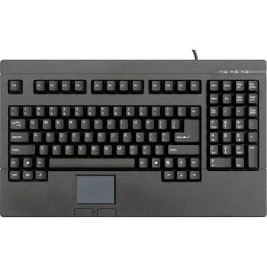 SolidTek ACK260BUSP Spanish Keyboard White Letters on Black Keys