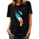 thumbnail image 1 of Gibobby Playera Manga Corta para Mujer Camiseta verano para mujer, camiseta informal manga corta con gráfico(Negro,CH), 1 of 4