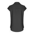 thumbnail image 5 of Tops for Women Trendy Small Items Athletic Glitter Foam Medium Workout Shirts Women Low Cut Ladies Tops V Neck Long Sleeve Dark Blouse Long Sleeve Summer plus Size for Summer Loose Short Black M, 5 of 6