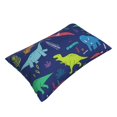 thumbnail image 3 of Bingfone Dinosaurs Adventure With Palms And Tropical Leaves Standard Size Pillowcase, Long Staple Pure Cotton Envelope Closure Pillow Cover,14"X20", 3 of 9