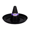 thumbnail image 2 of Halloween Party Decor, Black Witch Hat Halloween Candy Sculpted Piece, Halloween Witch Decor 14X9 in Serving Platter Tray, Halloween Witch Hat Black Candy Sculpted Piece for Table, 2 of 8