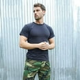 thumbnail image 4 of Rothco Solid Color T-Shirt with Cotton / Polyester Blend,Navy Blue, 4 of 7