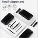 thumbnail image 5 of Juego de manicura de 8 piezas, kit de aseo de acero inoxidable para uñas con estuche de cuero negro Pu para mujeres y hombres kaili Sencillez, 5 of 5