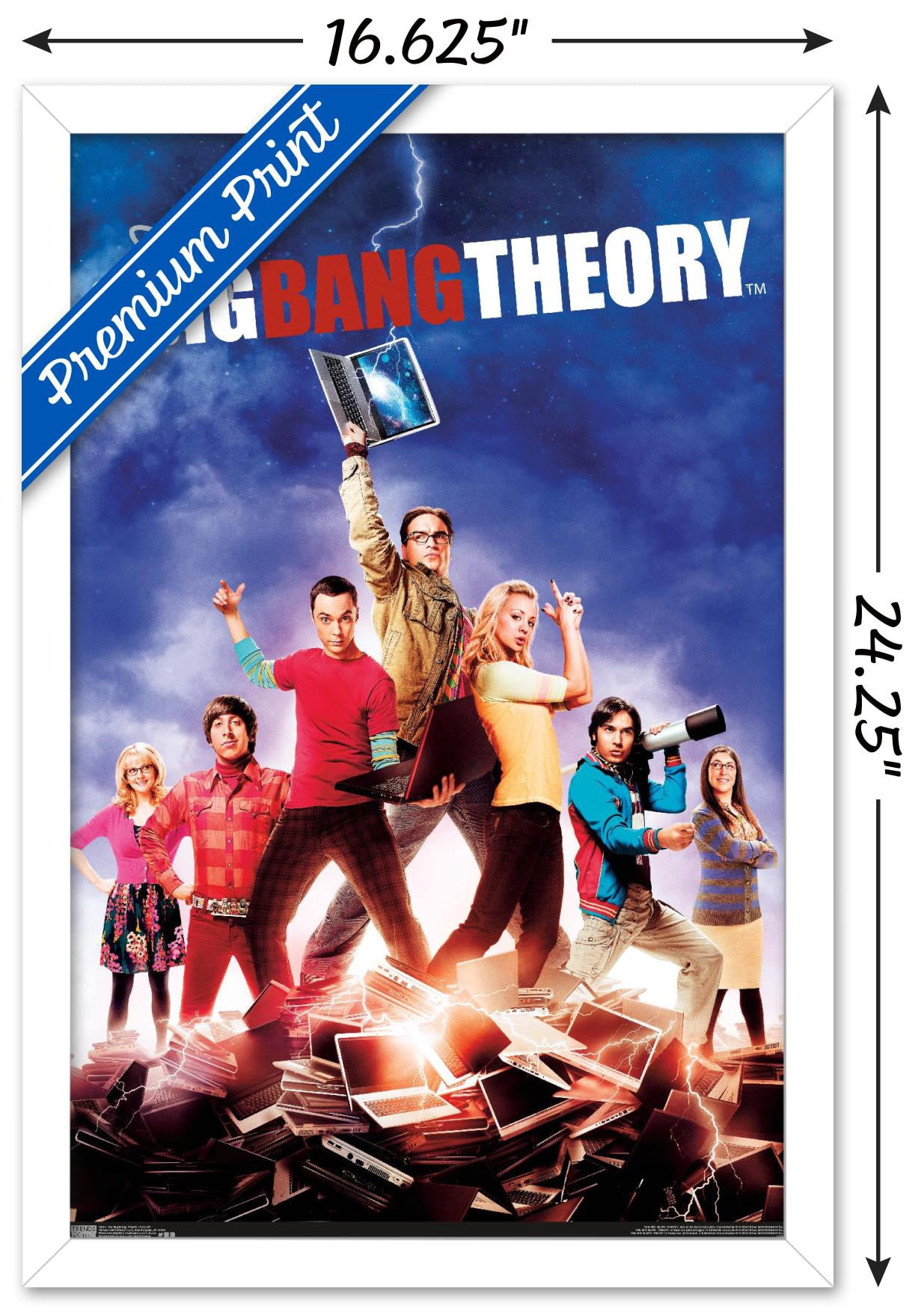 The Big Bang Theory - Key Art Wall Poster, 14.725" x 22.375", Framed