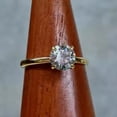 thumbnail image 4 of 3Ct Lab Created Diamond Round Cut Solitaire Wedding Ring 14K Yellow Gold Plated, 4 of 5