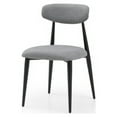 thumbnail image 4 of Dining Chairs set of 4, Upholstered Chairs with Metal Legs for Kitchen Dining Room, Grey, 4 of 7
