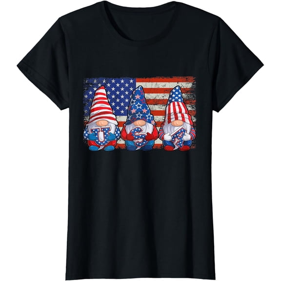 American Patriotic Gnomes USA Independence Day 4th Of July T-Shirt