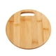 thumbnail image 2 of Tabla de Cortar de Madera Maciza - Tabla de Cortar de Bambú para Cocina con Orificio para Colgar, 18 X 18 X 1 Cm, Tabla para Frutas y Verduras, Diseño de Veta de Madera Amarilla Natural para Uso Domé, 2 of 6