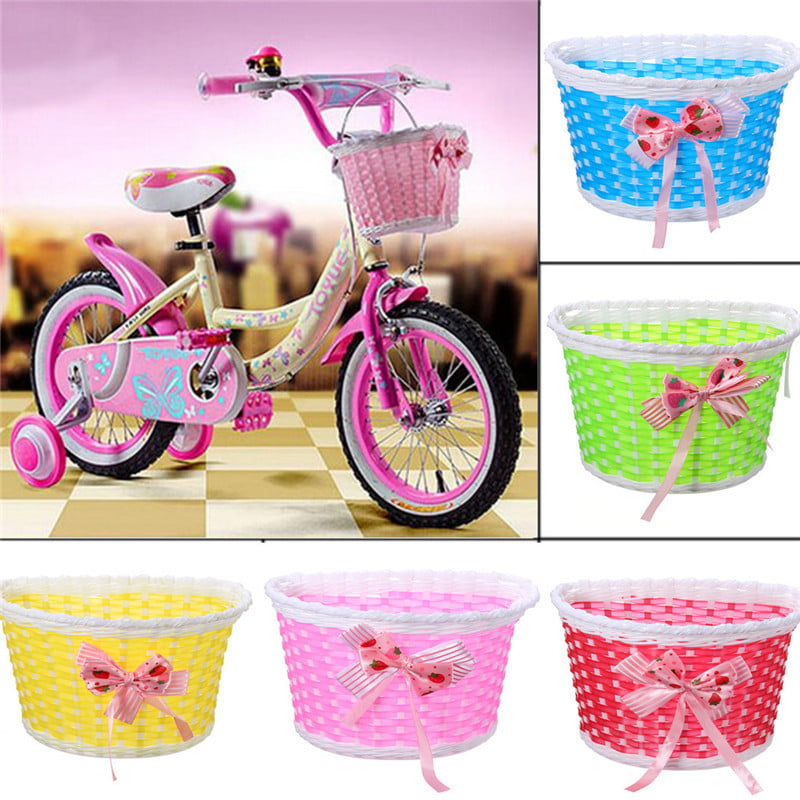 Seafard Bike Bowknot Front Basket Cycle Shopping Holder Handlebar Streamer Tassels
