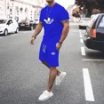 thumbnail image 4 of Conjunto de camiseta y pantalón corto de verano de manga corta, ropa deportiva de fitness y jogging, marca de moda, 2 piezas, novedad 2024, 4 of 4