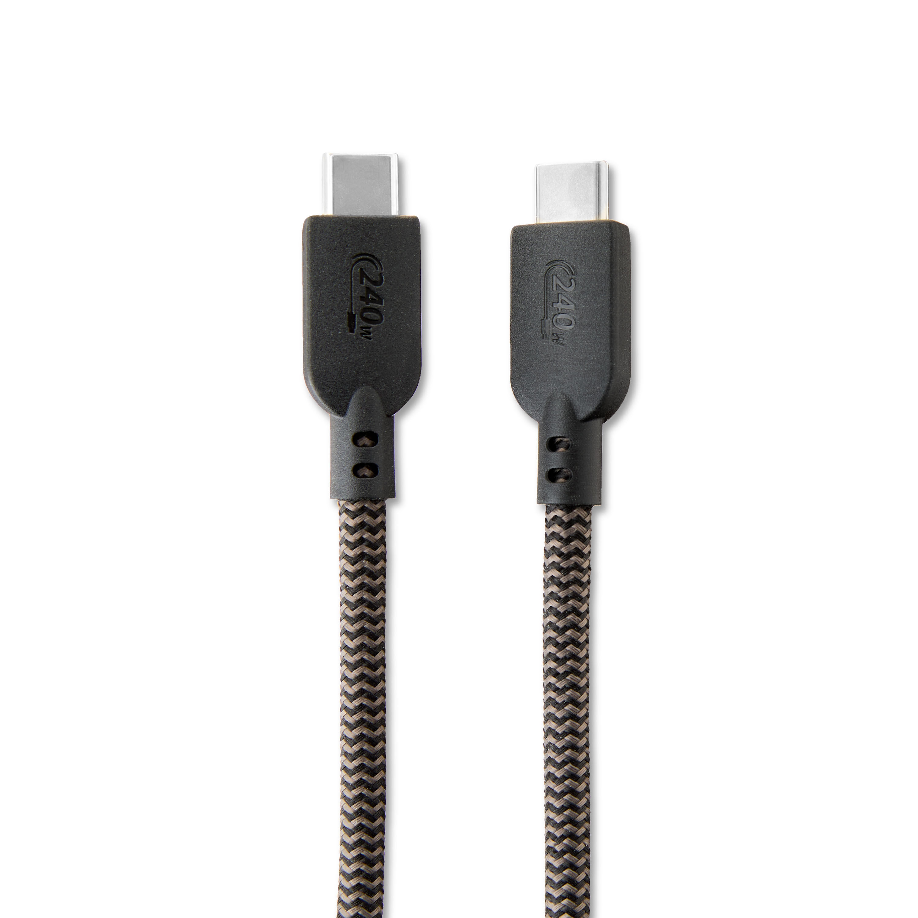 onn USB-C to USB-C Braided Cable, 6Ft, Black photo 5