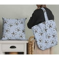 thumbnail image 5 of Soimoi Blue Poly Georgette Fabric Floral Scissor & Dots Print Fabric by the Yard 52 Inch Wide, 5 of 5